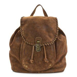 Patricia Nash Casape Backpack - Burnished Suede Cognac